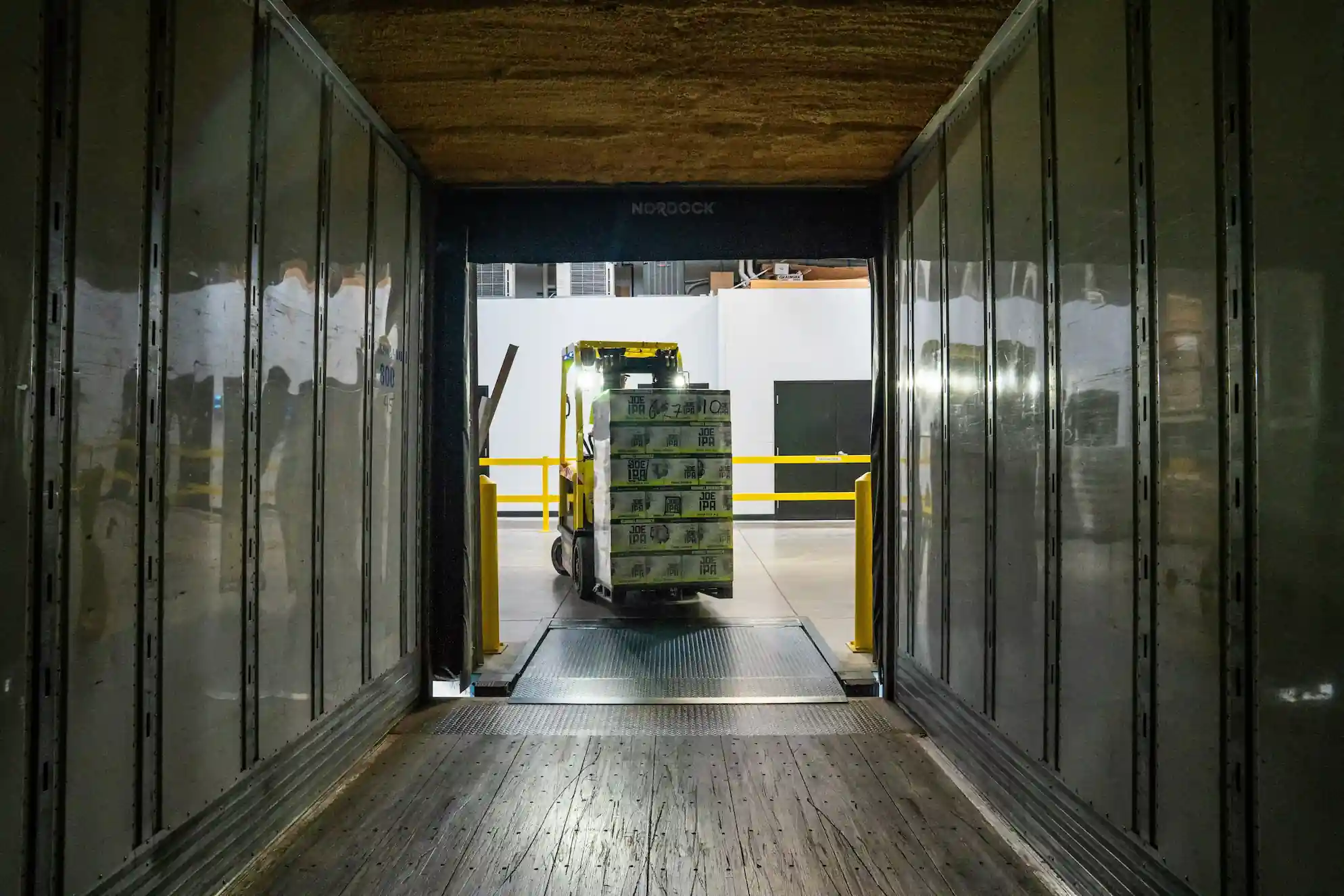Truck loading at the dock